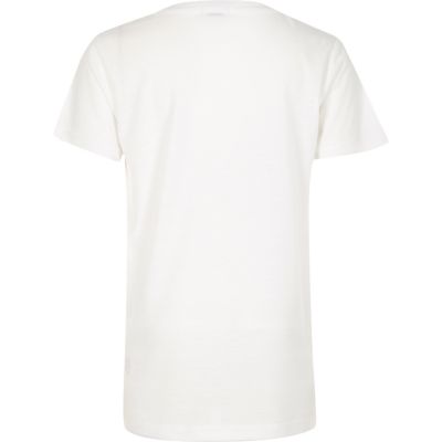 Boys white Miami print t-shirt